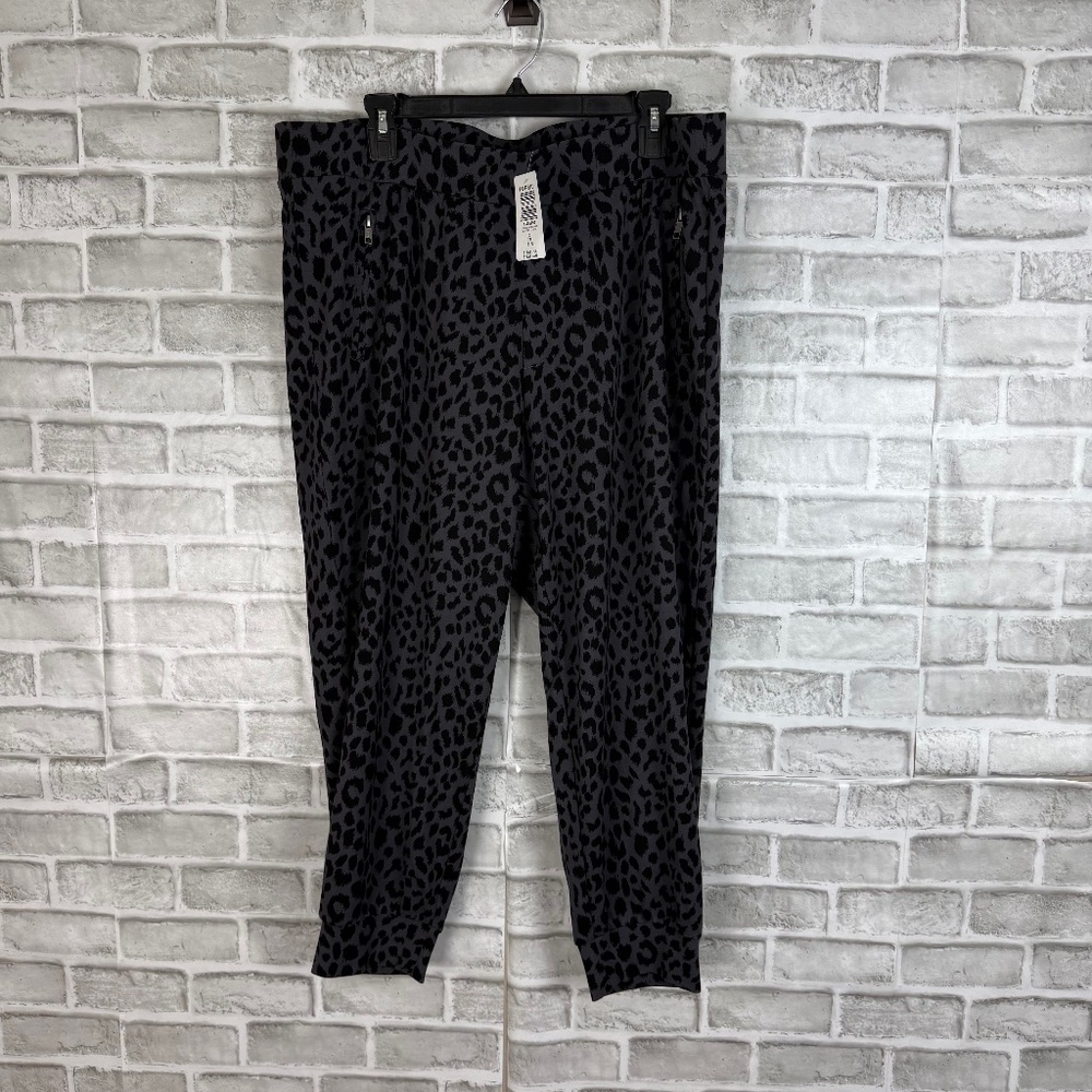 torrid Black Charcoal Leopard Print Joggers
